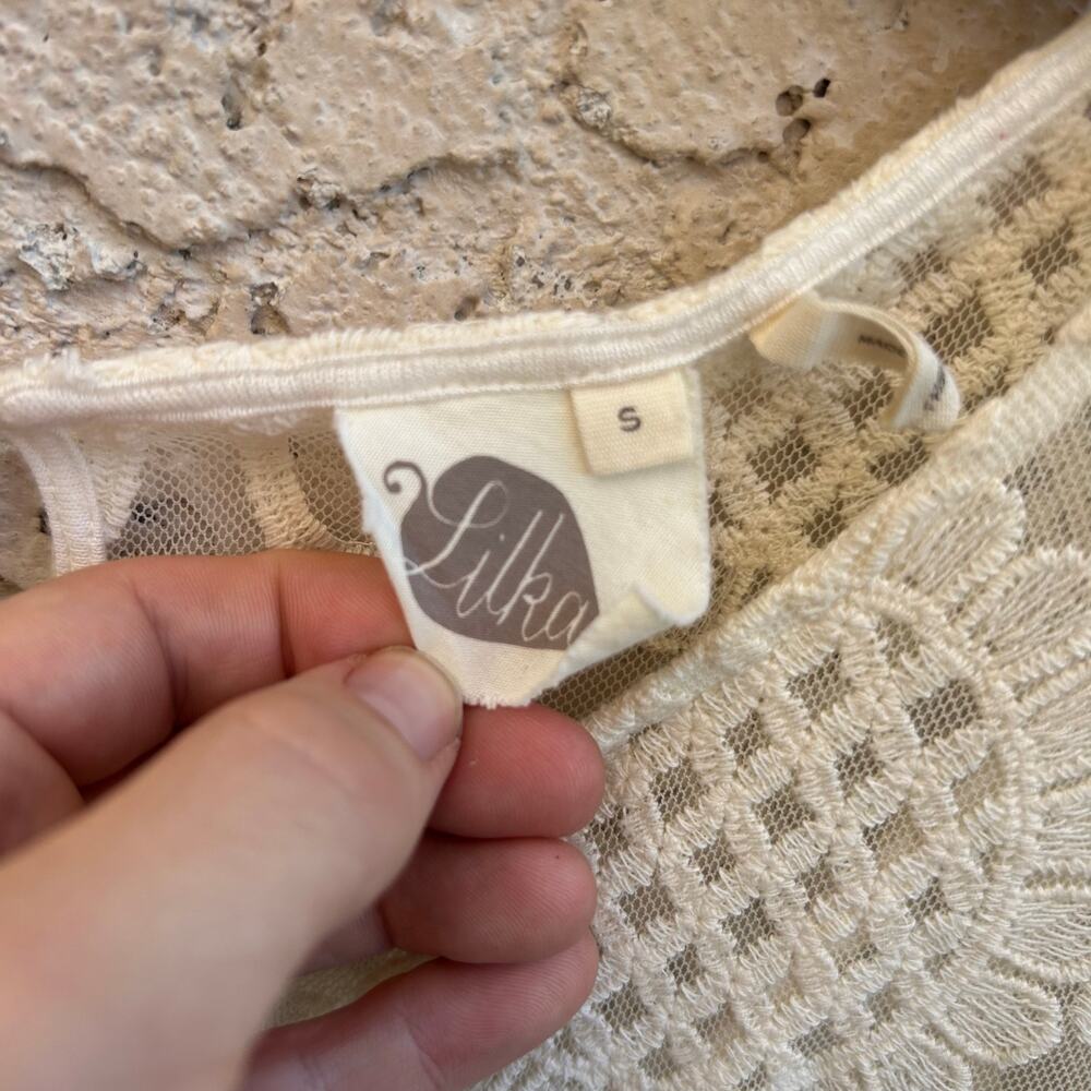 Anthropologie Lilka Cream Lace Dress - Picture 7 of 7